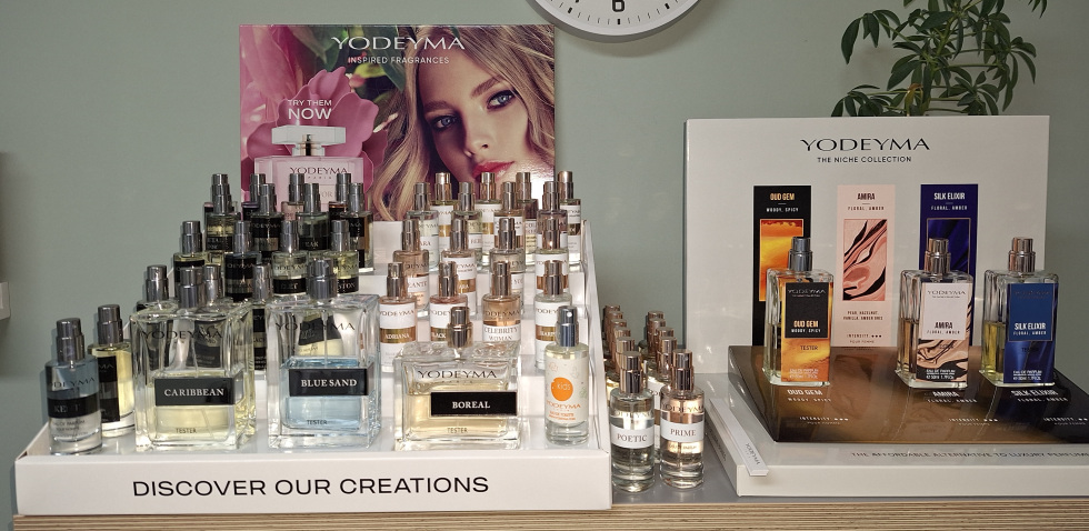 Nieuw, nu ook verkrijgbaar in de salon. YODEYMA parfum.